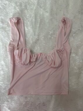 Princess Polly Pale Pink Ruched Bust Tank